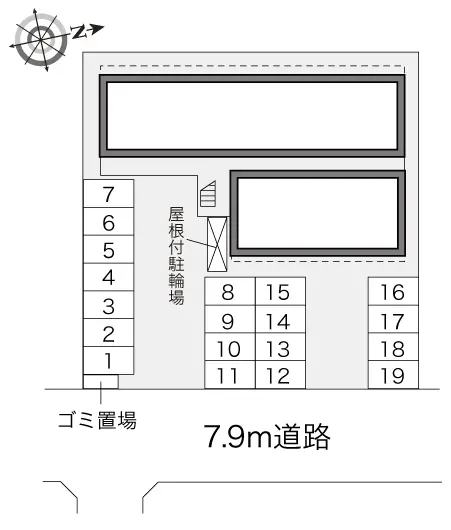 ★手数料０円★福山市東手城町　月極駐車場（LP）